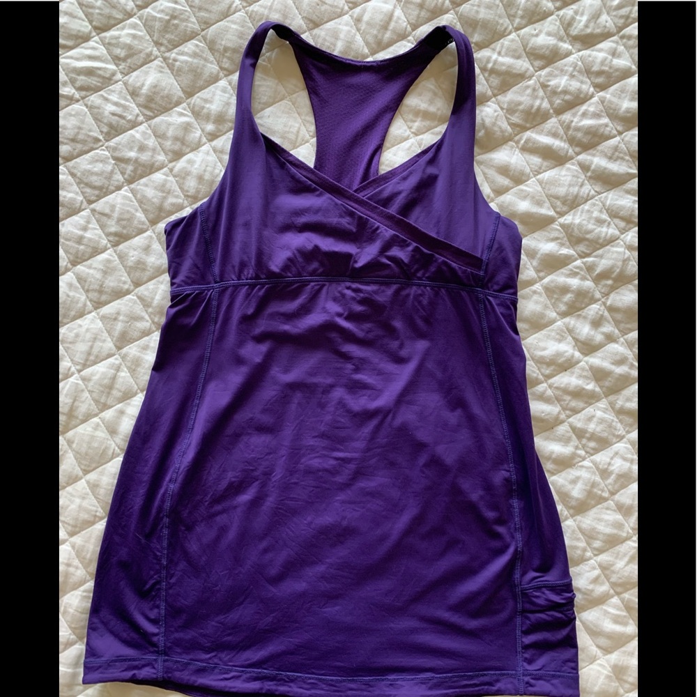 Lululemon rare tunic workout top, purple, sz L